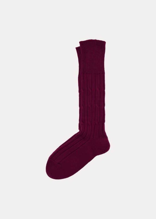 Men's Polo Ralph Lauren Cable-Knit Cashmere Socks | 541738ARF